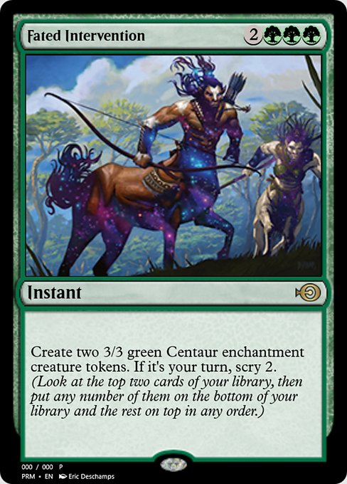 Magic the Gathering Card - Fated Intervention - MTG Circle