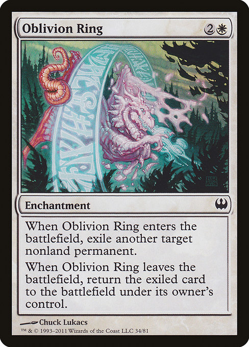 Magic the Gathering Card - Oblivion Ring - MTG Circle
