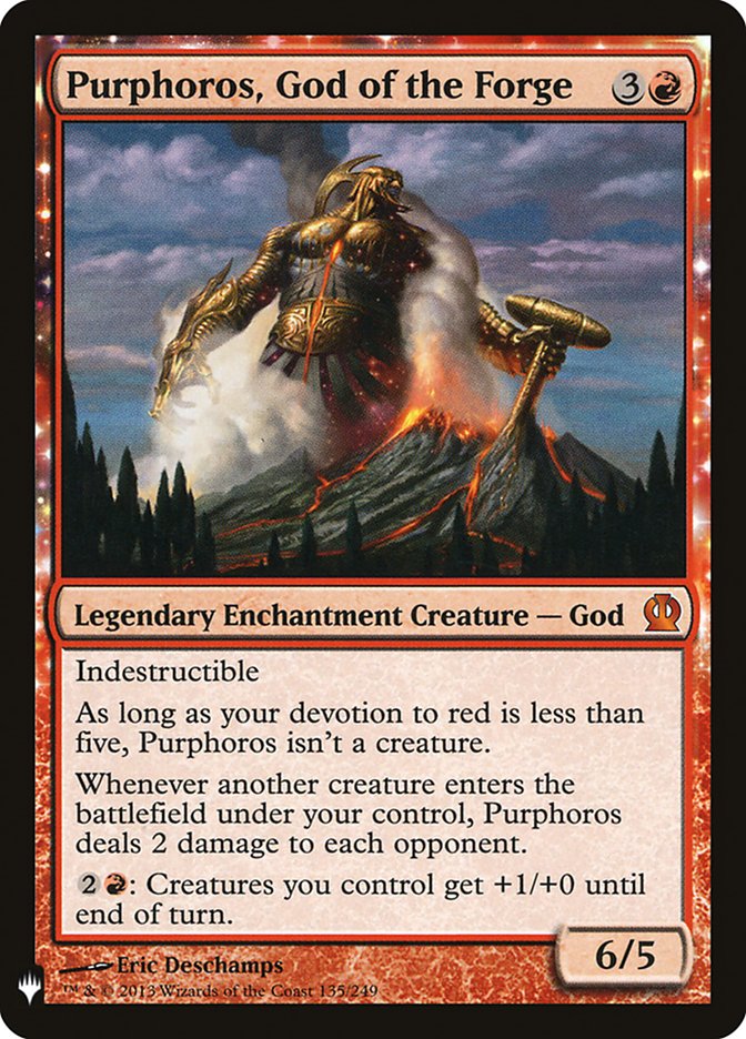 Magic the Gathering Card - Purphoros, God of the Forge - MTG Circle