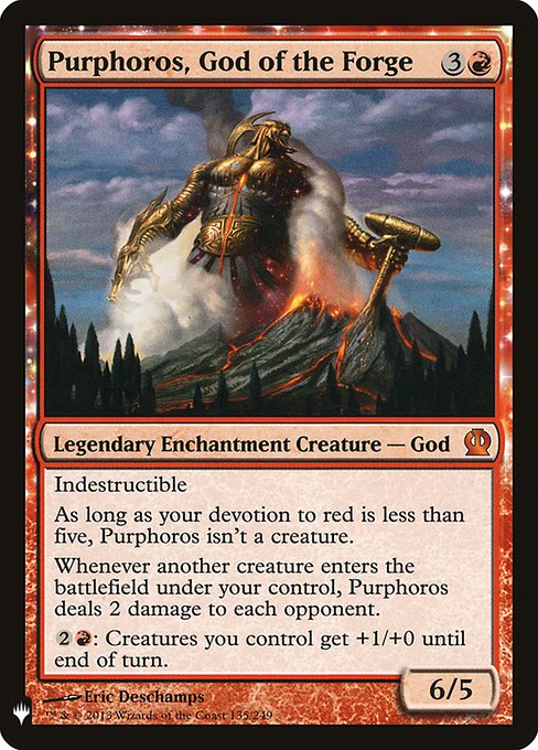 Magic the Gathering Card - Purphoros, God of the Forge - MTG Circle