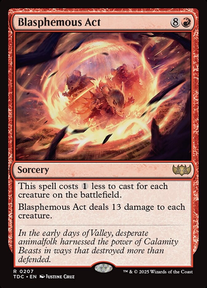 Magic the Gathering Card - Blasphemous Act - MTG Circle