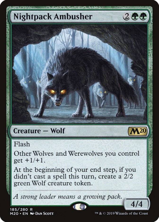 Magic the Gathering Card - Nightpack Ambusher - MTG Circle