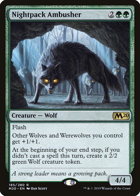 Magic the Gathering Card - Nightpack Ambusher - MTG Circle