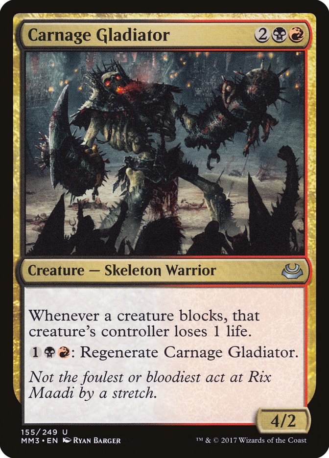 Magic the Gathering Card - Carnage Gladiator - MTG Circle