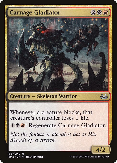 Magic the Gathering Card - Carnage Gladiator - MTG Circle