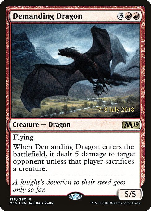 Magic the Gathering Card - Demanding Dragon - MTG Circle