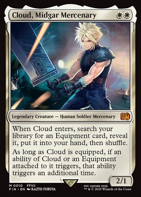 Magic the Gathering Card - Cloud, Midgar Mercenary - MTG Circle