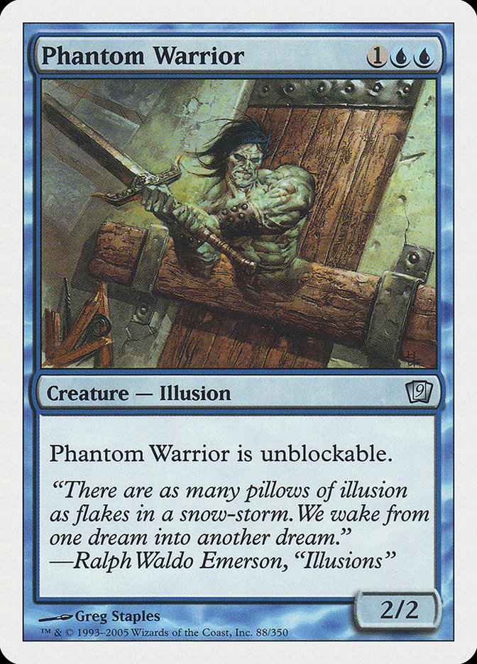 Magic the Gathering Card - Phantom Warrior - MTG Circle