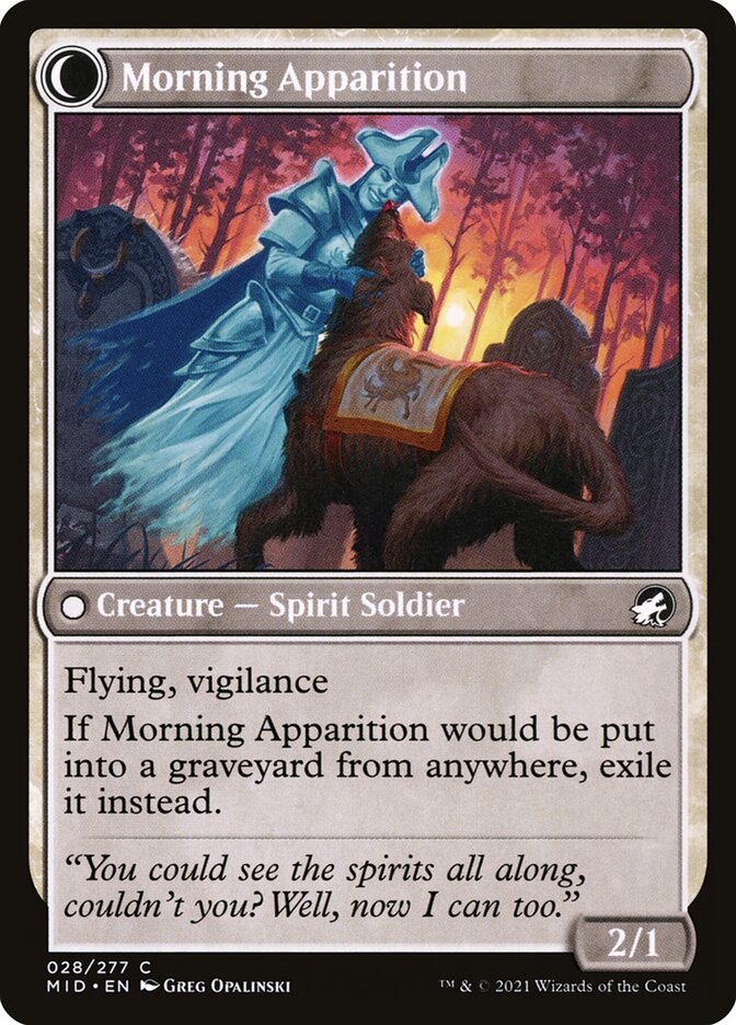 Magic the Gathering Card - Morning Apparition - MTG Circle