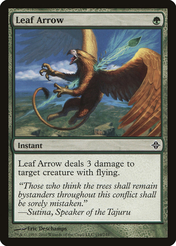 Magic the Gathering Card - Leaf Arrow - MTG Circle