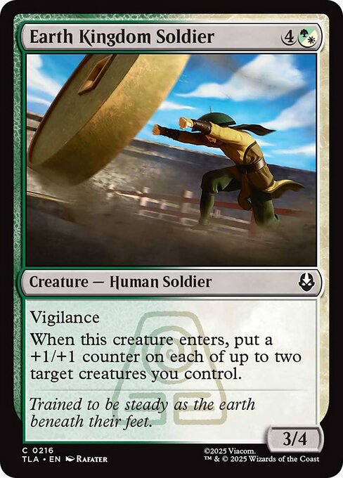 Magic the Gathering Card - Earth Kingdom Soldier - MTG Circle
