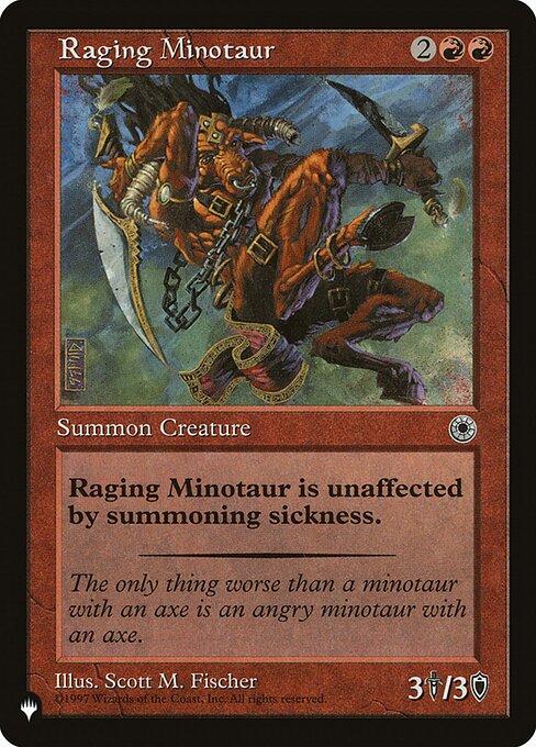 Magic the Gathering Card - Raging Minotaur - MTG Circle