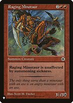 Magic the Gathering Card - Raging Minotaur - MTG Circle