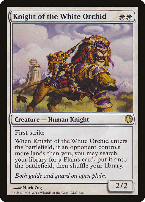 Magic the Gathering Card - Knight of the White Orchid - MTG Circle