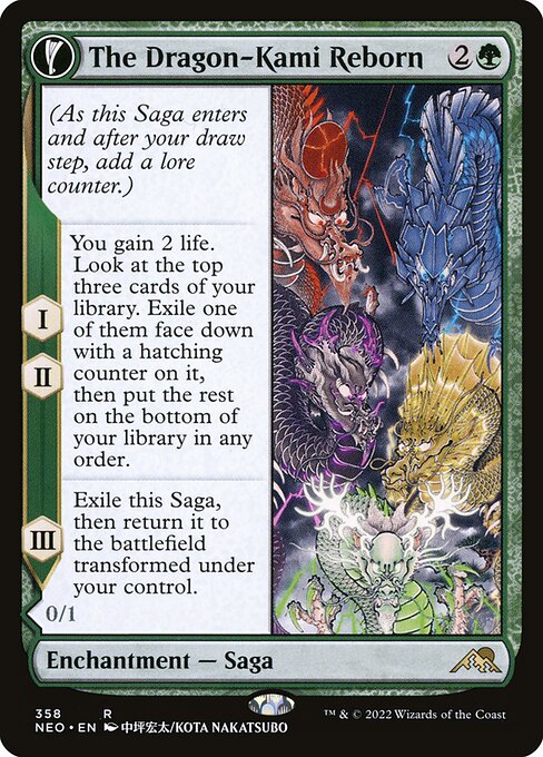 Magic the Gathering Card - The Dragon-Kami Reborn - MTG Circle