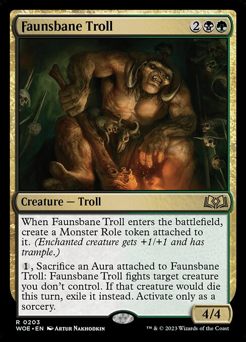 Magic the Gathering Card - Faunsbane Troll - MTG Circle