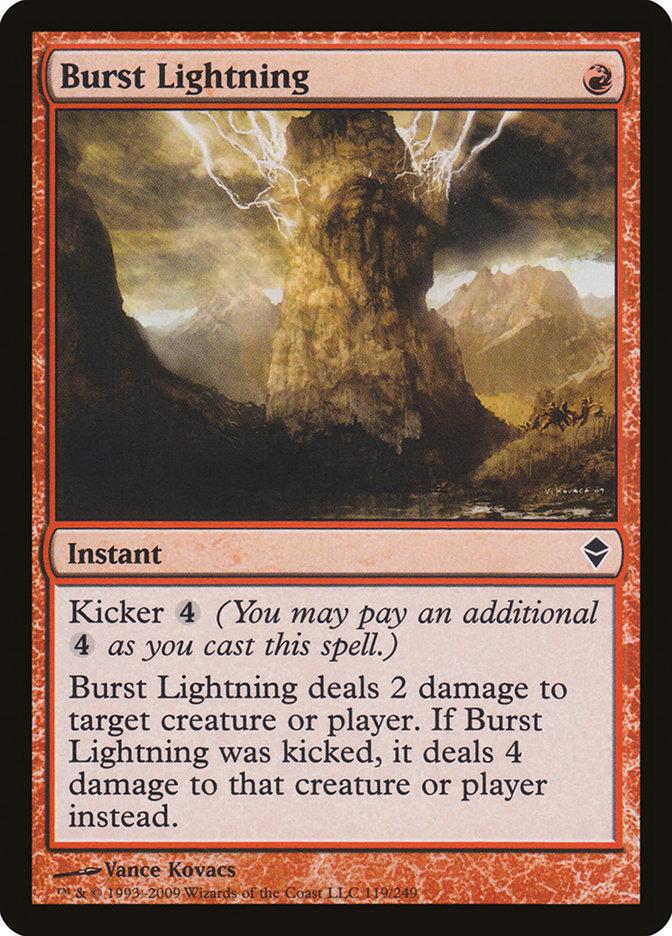 Magic the Gathering Card - Burst Lightning - MTG Circle