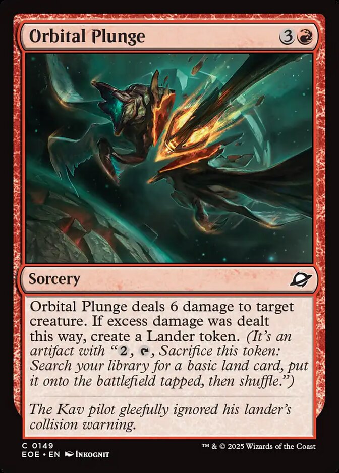 Magic the Gathering Card - Orbital Plunge - MTG Circle
