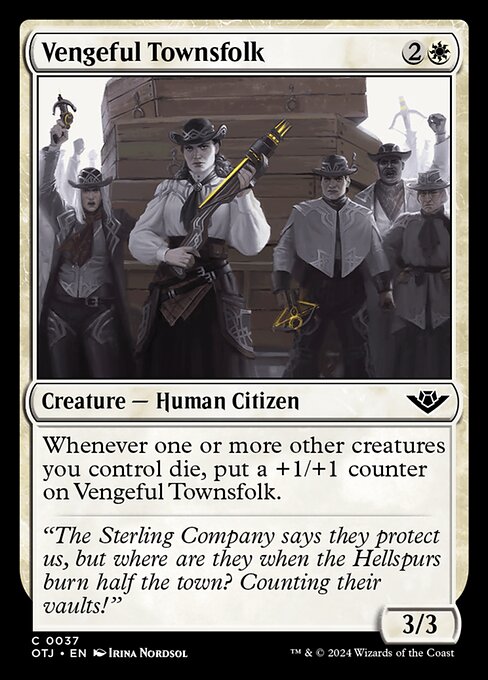 Magic the Gathering Card - Vengeful Townsfolk - MTG Circle