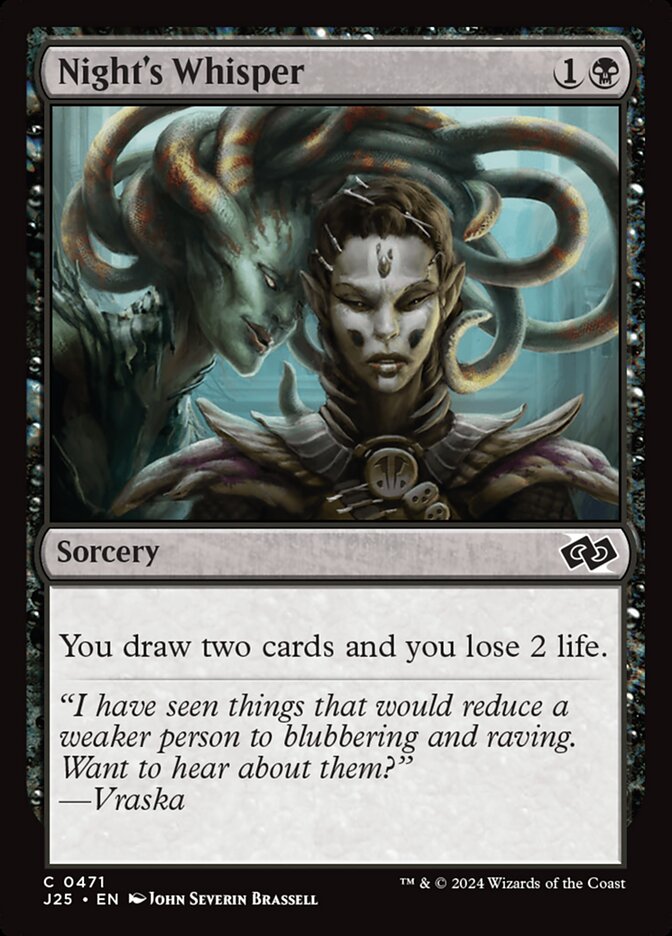 Magic the Gathering Card - Night's Whisper - MTG Circle