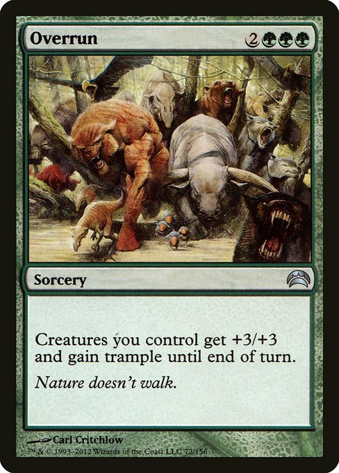 Magic the Gathering Card - Overrun - MTG Circle