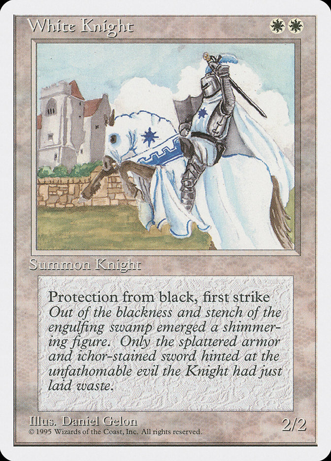 Magic the Gathering Card - White Knight - MTG Circle
