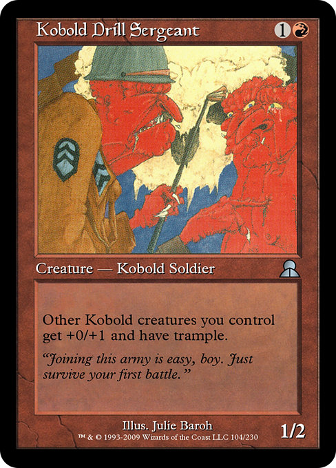 Magic the Gathering Card - Kobold Drill Sergeant - MTG Circle