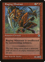 Magic the Gathering Card - Raging Minotaur - MTG Circle