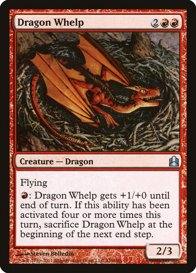 Magic the Gathering Card - Dragon Whelp - MTG Circle