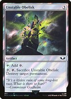 Magic the Gathering Card - Unstable Obelisk - MTG Circle