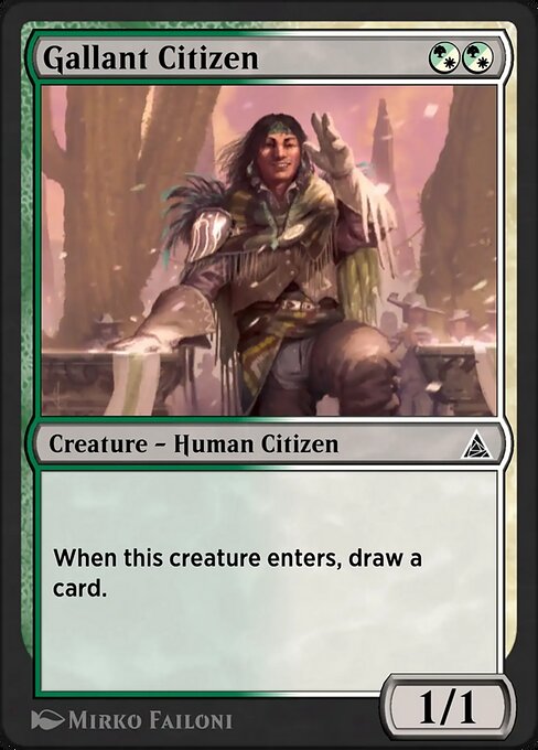 Magic the Gathering Card - Gallant Citizen - MTG Circle