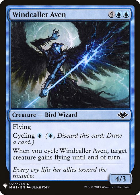 Magic the Gathering Card - Windcaller Aven - MTG Circle