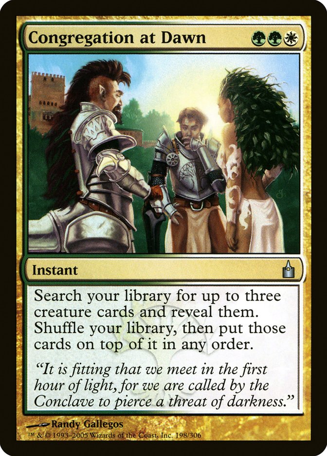 Magic the Gathering Card - Congregation at Dawn - MTG Circle