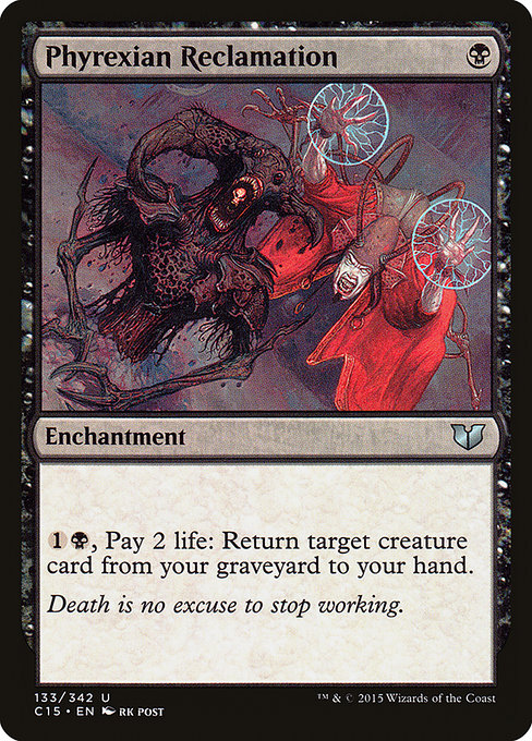 Magic the Gathering Card - Phyrexian Reclamation - MTG Circle