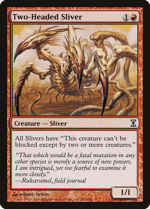 Magic the Gathering Card - Two-Headed Sliver - MTG Circle