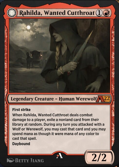 Magic the Gathering Card - Rahilda, Wanted Cutthroat - MTG Circle