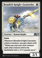 Magic the Gathering Card - Benalish Knight-Counselor - MTG Circle