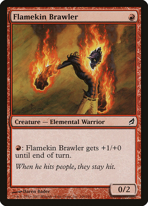Magic the Gathering Card - Flamekin Brawler - MTG Circle