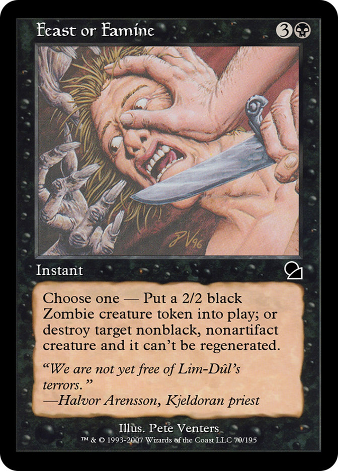 Magic the Gathering Card - Feast or Famine - MTG Circle