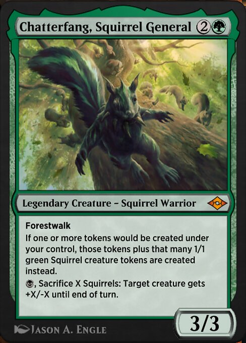 Magic the Gathering Card - Chatterfang, Squirrel General - MTG Circle