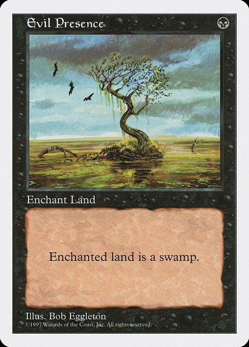 Magic the Gathering Card - Evil Presence - MTG Circle