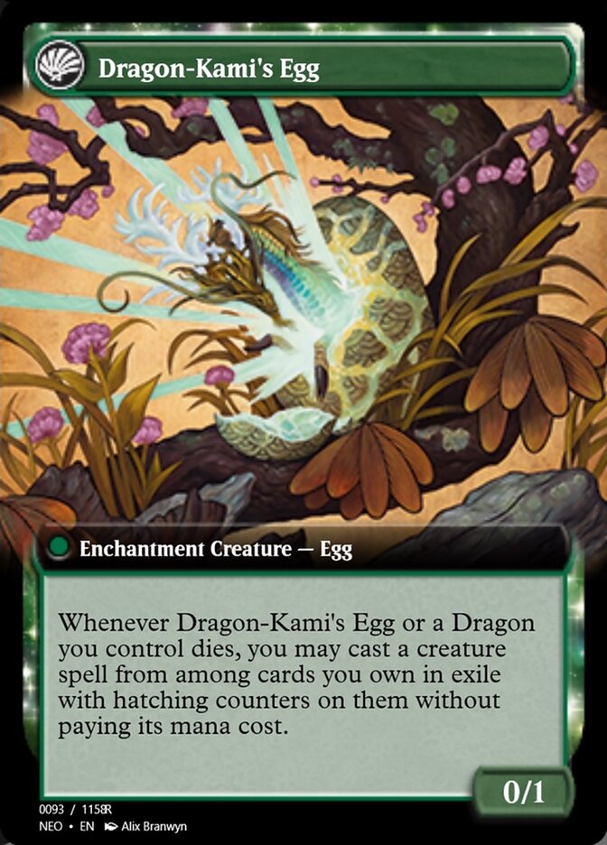 Magic the Gathering Card - Dragon-Kami's Egg - MTG Circle