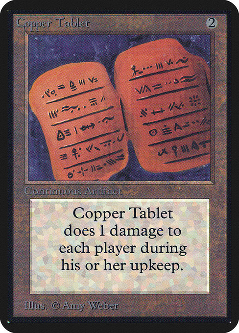 Magic the Gathering Card - Copper Tablet - MTG Circle