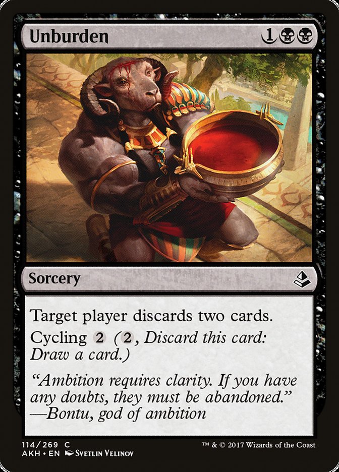 Magic the Gathering Card - Unburden - MTG Circle