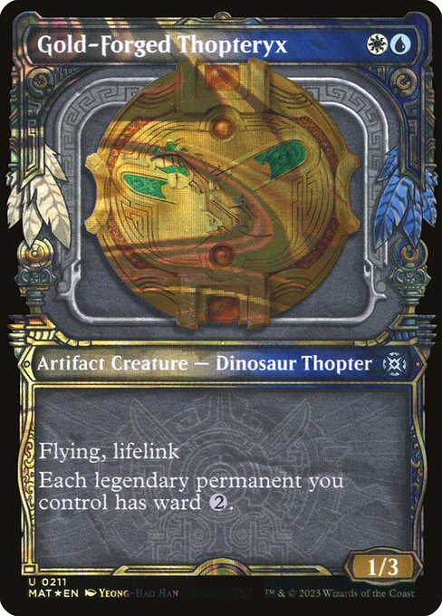 Magic the Gathering Card - Gold-Forged Thopteryx - MTG Circle