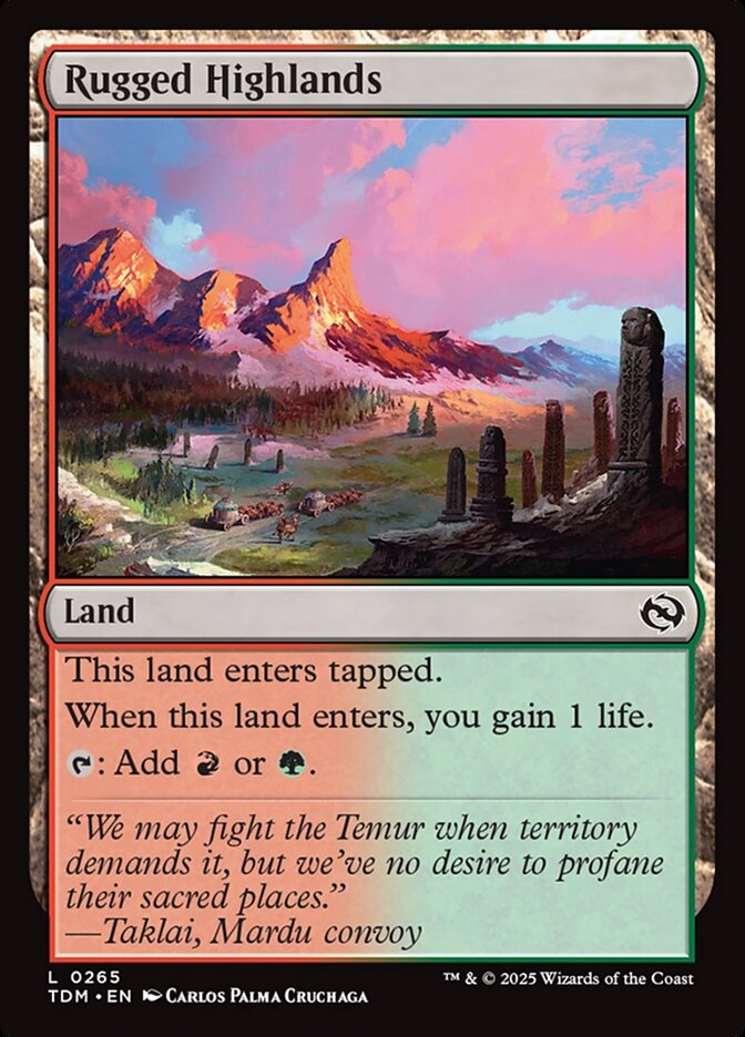 Magic the Gathering Card - Rugged Highlands - MTG Circle