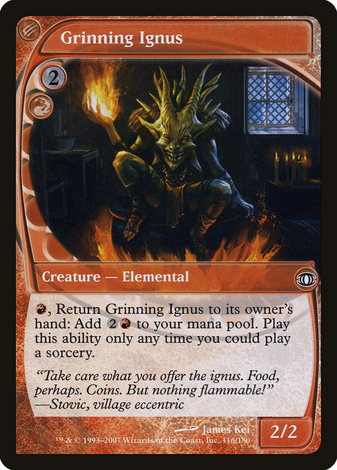 Magic the Gathering Card - Grinning Ignus - MTG Circle
