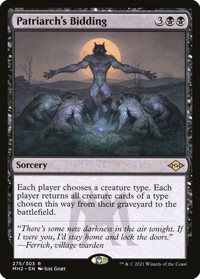 Magic the Gathering Card - Patriarch's Bidding - MTG Circle