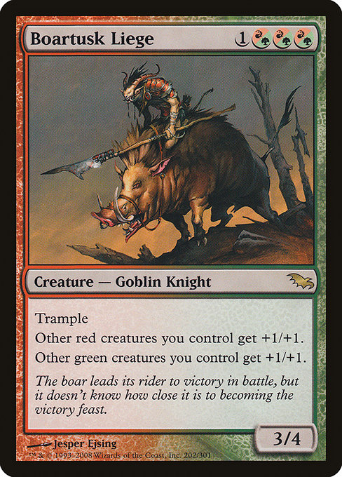 Magic the Gathering Card - Boartusk Liege - MTG Circle