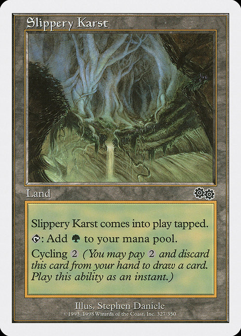 Magic the Gathering Card - Slippery Karst - MTG Circle